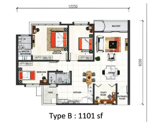 Paraiso Residence @ The Earth - Floor Plan - iProperty.com.my