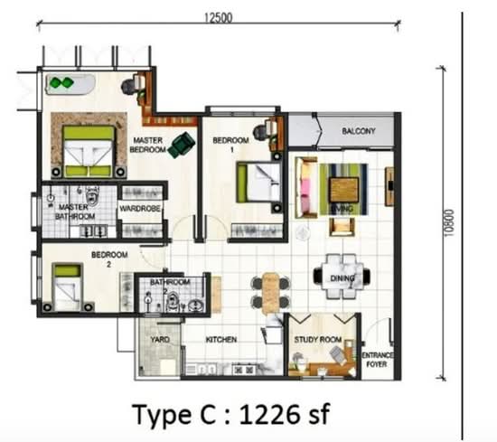 Paraiso Residence @ The Earth - Floor Plan - iProperty.com.my