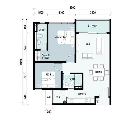 8Scape Residence @ Sutera - Floor Plan - iProperty.com.my
