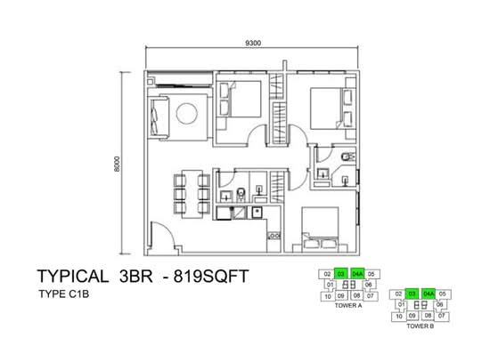 Lexa Residence @ The Quartz WM - Floor Plan - iProperty.com.my