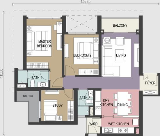 Agile Mont Kiara - Floor Plan - iProperty.com.my