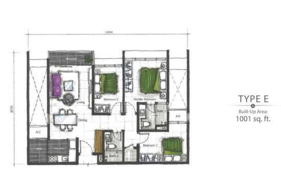 Eco Nest @ Eco Botanic - Floor Plan - iProperty.com.my
