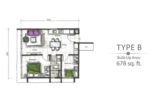 Eco Nest @ Eco Botanic - Floor Plan - iProperty.com.my