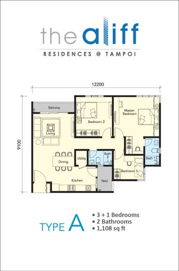 The Aliff Residences (Alif Utama) - Floor Plan - iProperty.com.my