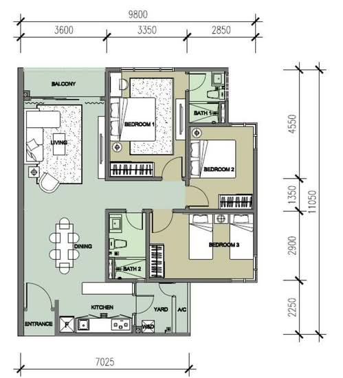 The Raffles Suites - Floor Plan - iProperty.com.my
