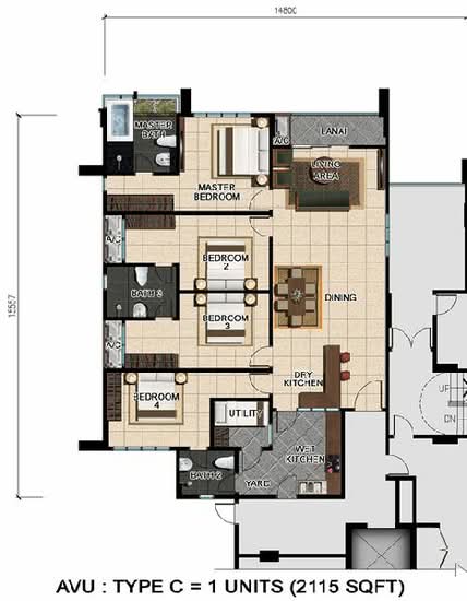 D'suria Condominium - Floor Plan - iProperty.com.my