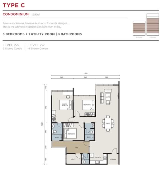 The Seed Taman Sutera Utama - Floor Plan - iProperty.com.my