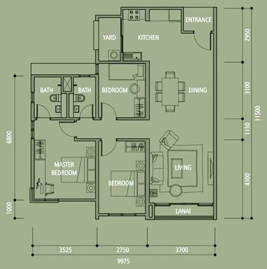 Midfields 2 - Floor Plan - iProperty.com.my