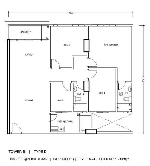 D'Inspire Residence (Inspira Bestari) - Floor Plan - iProperty.com.my