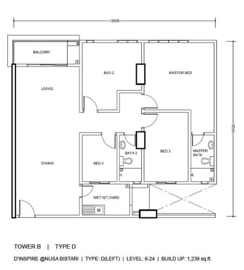 D'Inspire Residence (Inspira Bestari) - Floor Plan - iProperty.com.my