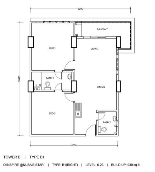D'Inspire Residence (Inspira Bestari) - Floor Plan - iProperty.com.my