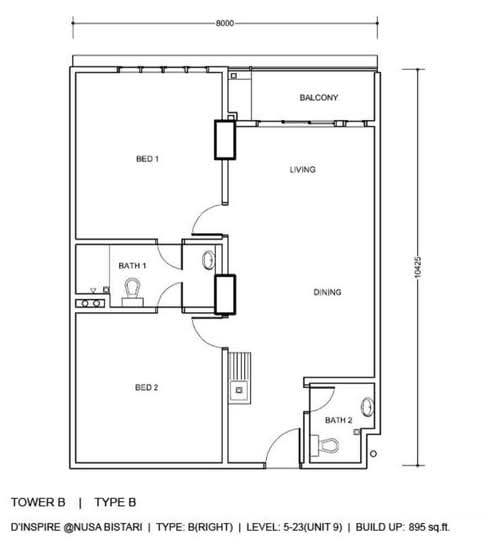 D'Inspire Residence (Inspira Bestari) - Floor Plan - iProperty.com.my