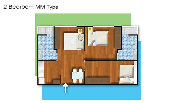 Metro Condo : เมทโทร คอนโด - Floor Plan