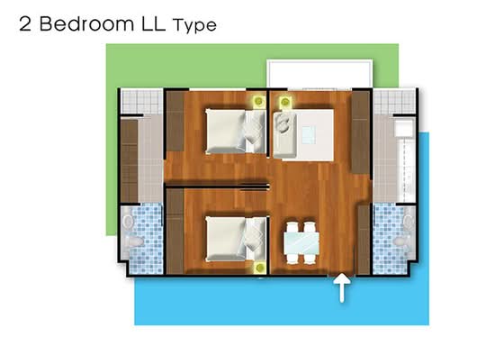Metro Condo : เมทโทร คอนโด - Floor Plan