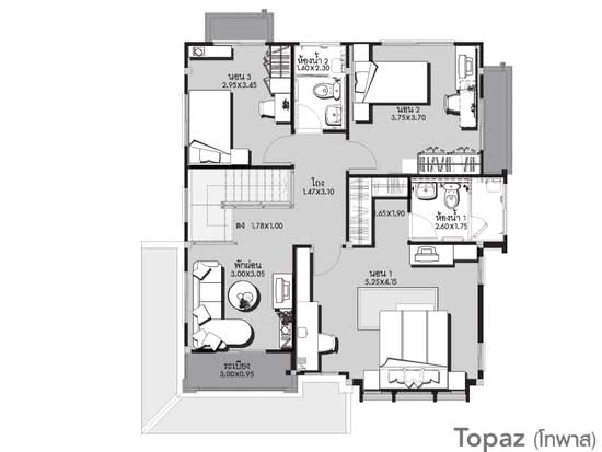 Baan Nantawan Srinakarin : บ้านนันทวัน ศรีนครินทร์ - Floor Plan