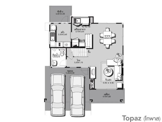 Baan Nantawan Srinakarin : บ้านนันทวัน ศรีนครินทร์ - Floor Plan