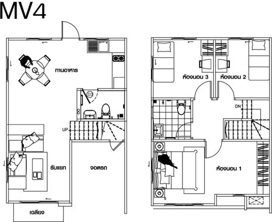 Pruksa ville 56 : พฤกษา วิลล์ 56 - Floor Plan