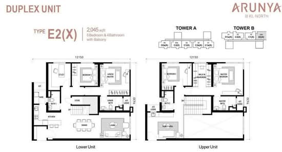 Arunya @ KL North - Floor Plan - iProperty.com.my