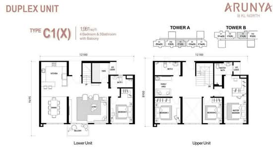 Arunya @ KL North - Floor Plan - iProperty.com.my