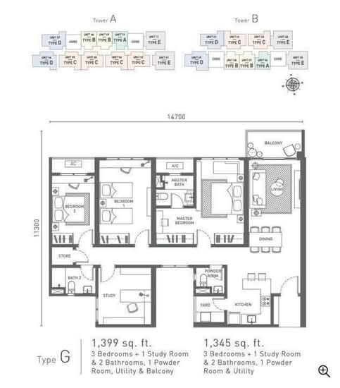Arunya @ KL North - Floor Plan - iProperty.com.my