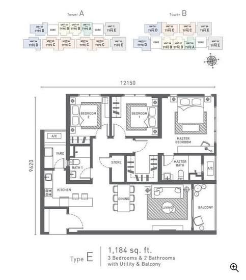 Arunya @ KL North - Floor Plan - iProperty.com.my