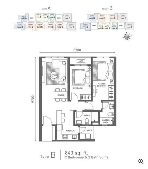 Arunya @ KL North - Floor Plan - iProperty.com.my