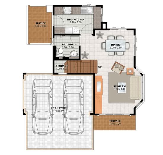 Perfect Place Ramkhamhaeng-Suvannabhumi 2 : เพอร์เฟค เพลส รามคำแหง-สุวรรณภูมิ 2 - Floor Plan
