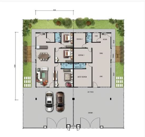 TUTA Villa III @ Taman Ungku Tun Aminah - Floor Plan - iProperty.com.my