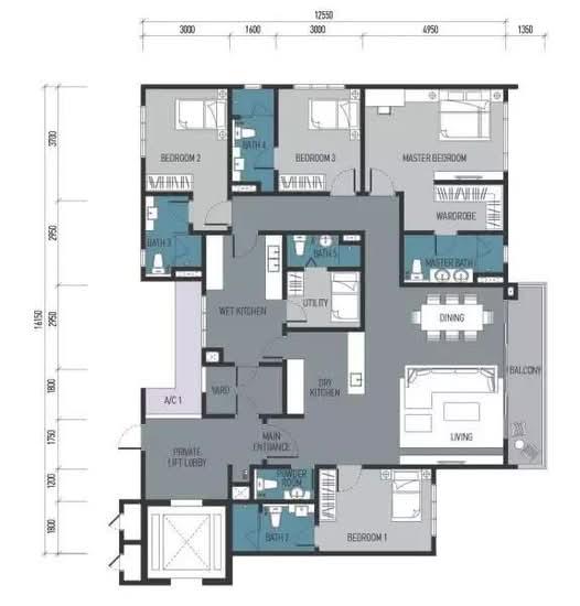 NK Residences, North Kiara - Floor Plan - iProperty.com.my
