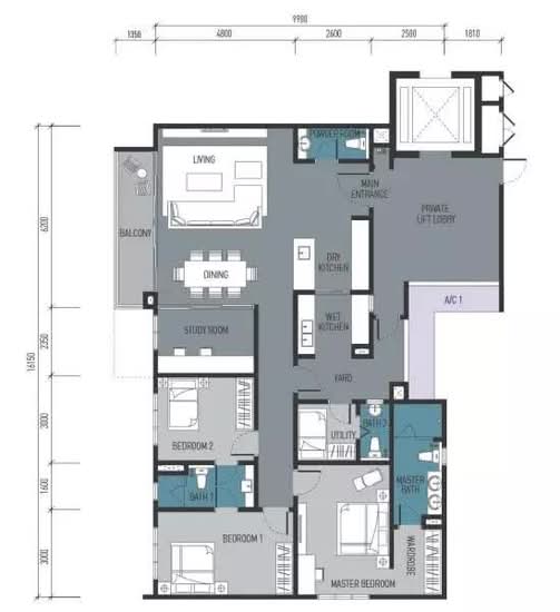 NK Residences, North Kiara - Floor Plan - iProperty.com.my
