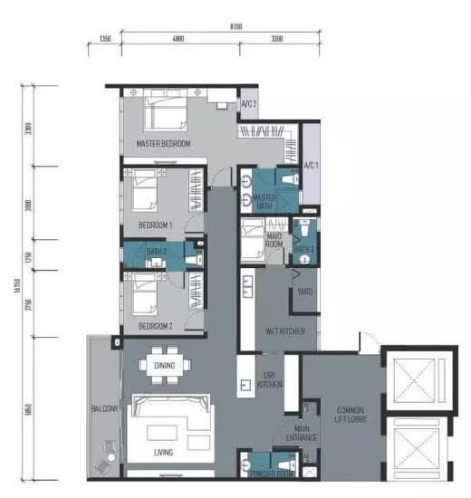 NK Residences, North Kiara - Floor Plan - iProperty.com.my