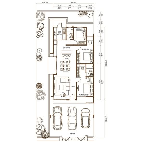 Mekarsari (Zero-Lot Bungalow) - Floor Plan - iProperty.com.my