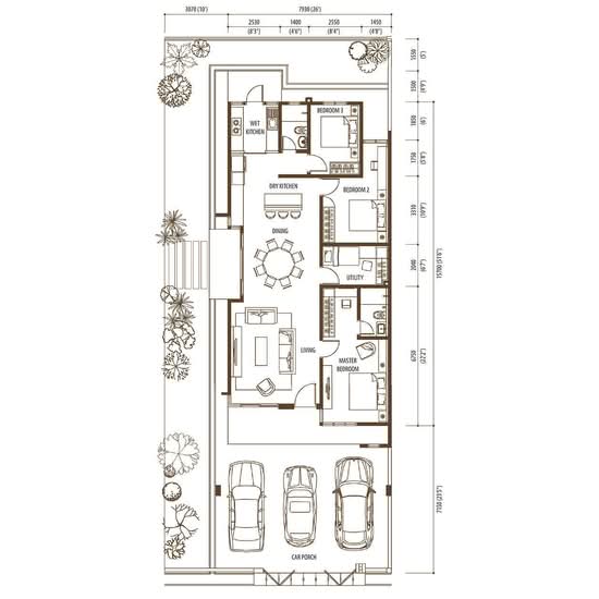 Mekarsari (Zero-Lot Bungalow) - Floor Plan - iProperty.com.my