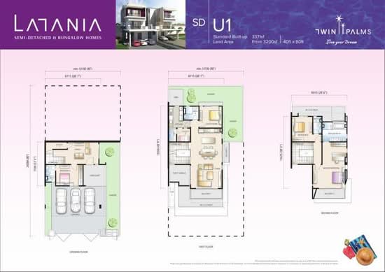Latania @ Twin Palms Sungai Long - Floor Plan - iProperty.com.my
