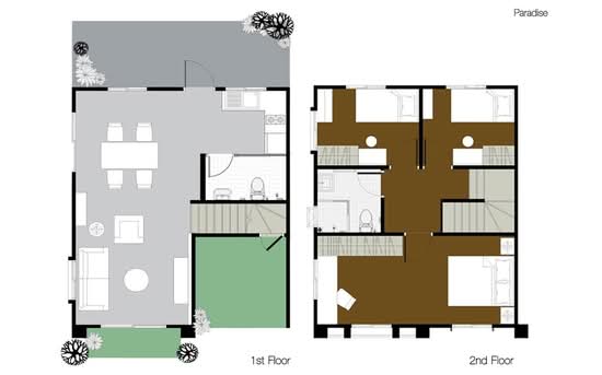 Pruksa Ville 46/1 Rangsit-Klong 3 : พฤกษาวิลล์ 46/1 รังสิต-คลองสาม - Floor Plan