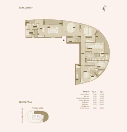 Magnolias Ratchadamri Boulevard - Floor Plan