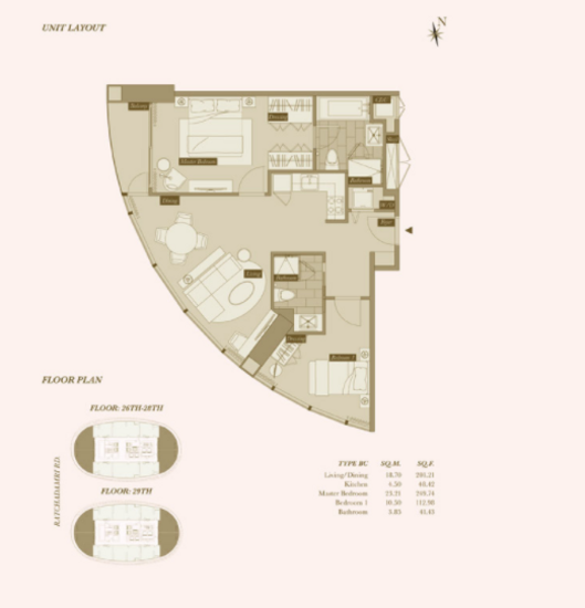 Magnolias Ratchadamri Boulevard - Floor Plan