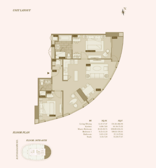 Magnolias Ratchadamri Boulevard - Floor Plan
