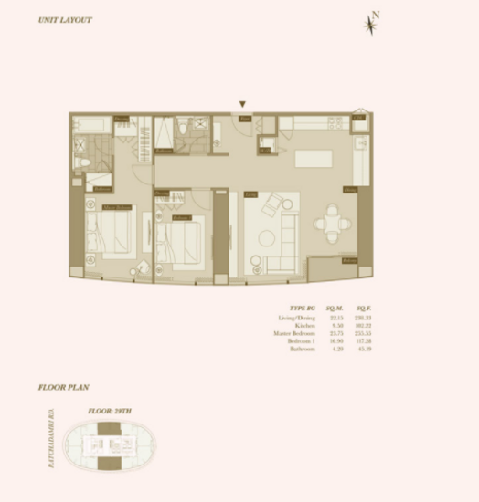 Magnolias Ratchadamri Boulevard - Floor Plan