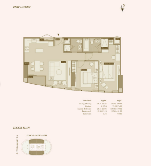 Magnolias Ratchadamri Boulevard - Floor Plan