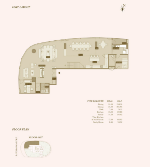 Magnolias Ratchadamri Boulevard - Floor Plan