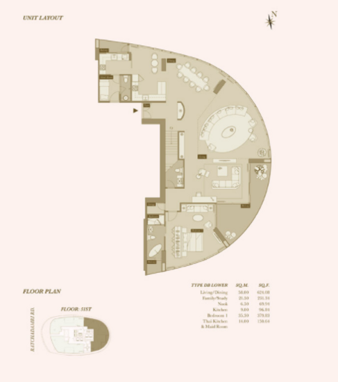 Magnolias Ratchadamri Boulevard - Floor Plan