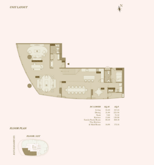 Magnolias Ratchadamri Boulevard - Floor Plan