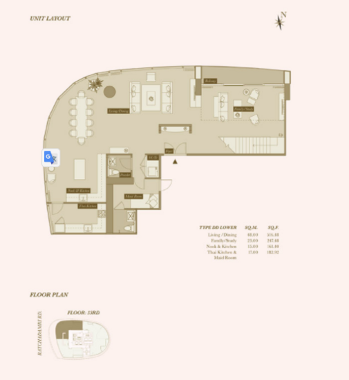 Magnolias Ratchadamri Boulevard - Floor Plan