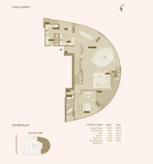 Magnolias Ratchadamri Boulevard - Floor Plan