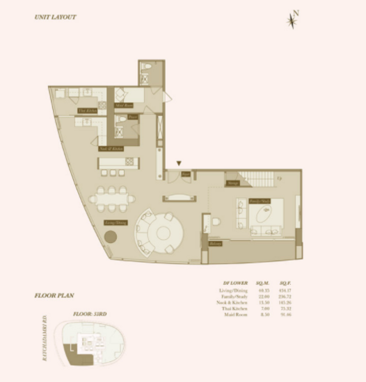 Magnolias Ratchadamri Boulevard - Floor Plan