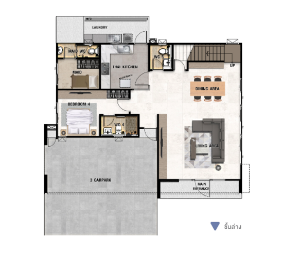 Perfect Place Village Rattanathibet - Floor Plan