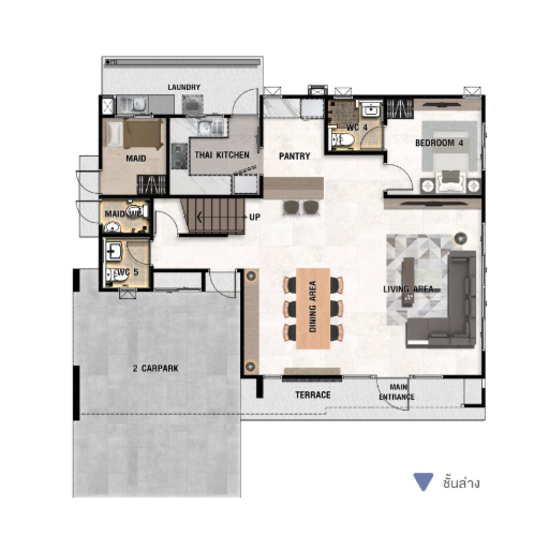 Perfect Place Village Rattanathibet - Floor Plan