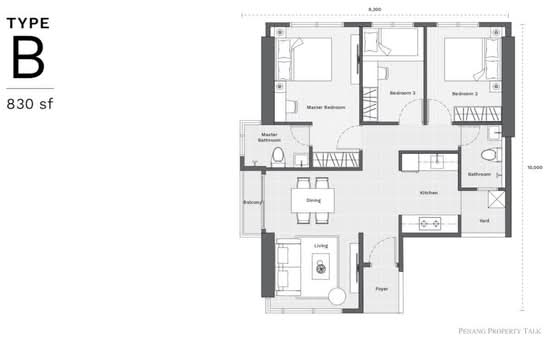 Vivo Executive Apartment - Floor Plan - iProperty.com.my