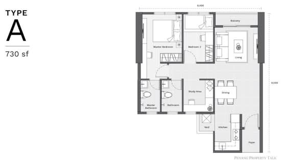 Vivo Executive Apartment - Floor Plan - iProperty.com.my